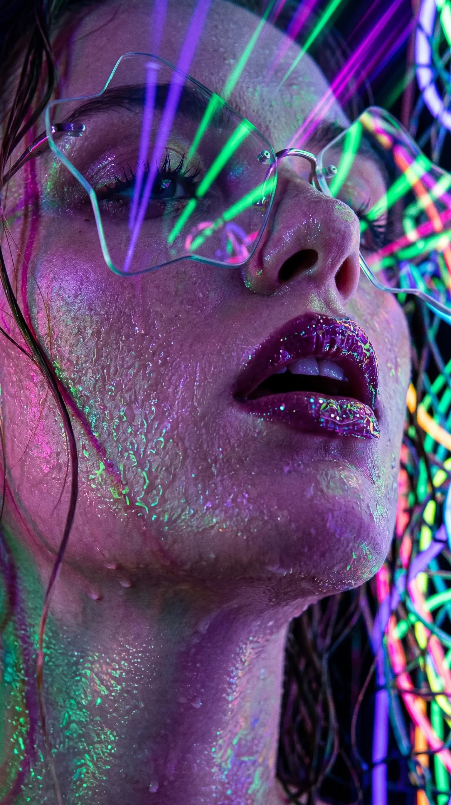 Cinematic textile and smoke scene